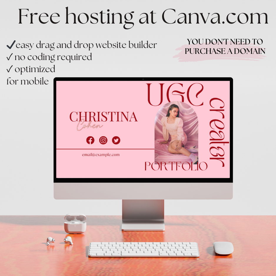 UGC Portfolio Website Template – Pink Rose - Image 4