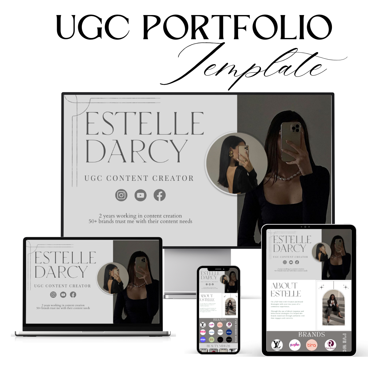 UGC Portfolio Website Template –Dark Aesthetic