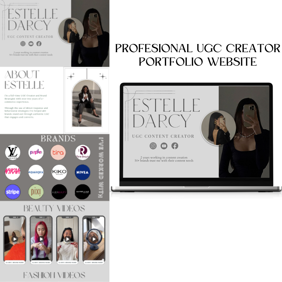 UGC Portfolio Website Template –Dark Aesthetic - Image 2