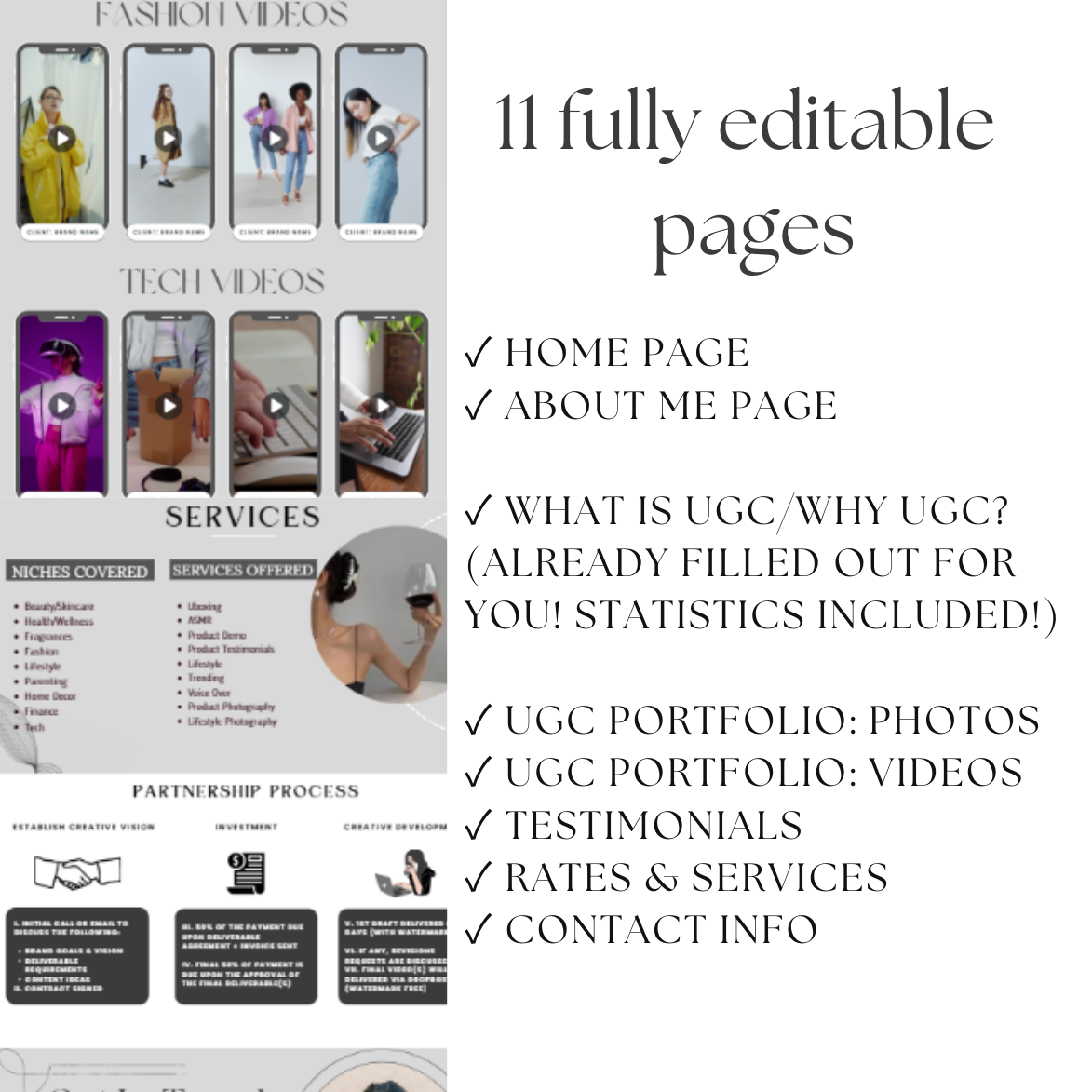 UGC Portfolio Website Template –Dark Aesthetic - Image 3